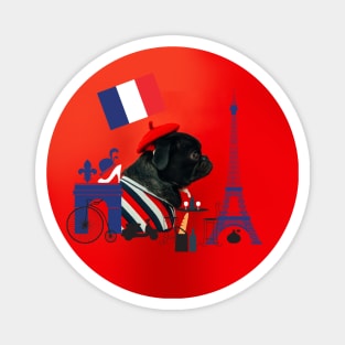 Proud Pug from Paris Magnet